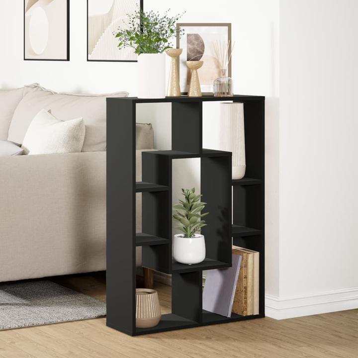 Produktbild VidaXL Bücherregal Raumteiler Standregal Aktenregal Büroregal Wandregal Schwarz (63 x 20 x 90 cm)