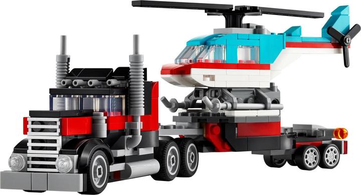 Image du produit LEGO 31146 Remorque surbaissée avec hélicoptère (31146, LEGO Creator 3-in-1)