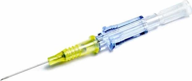 Actual product image BD Insyte indwelling venous catheter without wings and injection valve G 24 / 0.7 x L 19 mm yellow