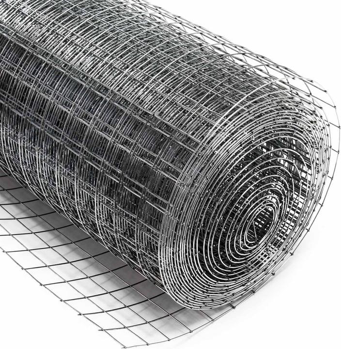 Produktbild Wiltec Maschendrahtzaun 50cmx5m 1,2mm 25x25mm Drahtgitter Stahl verzinkt