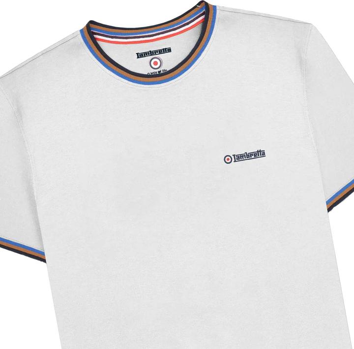 Actual product image Lambretta Mens SS25 Triple Tipped Pique T-Shirt (4XL)