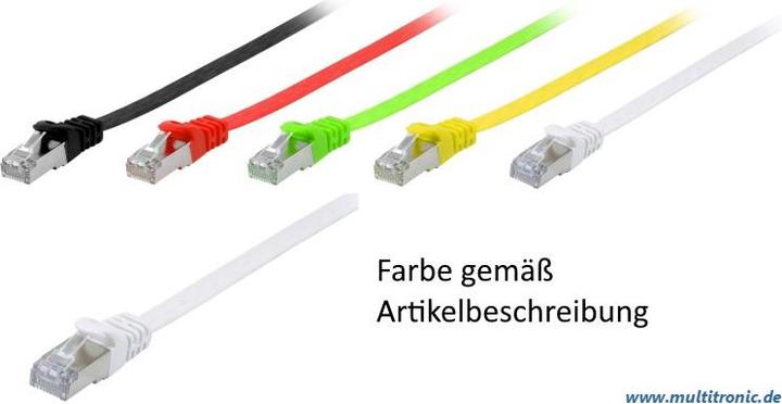 Actual product image equip Cat. U/FTP Flat Patch Cable (U/FTP, CAT6a, 3 m)