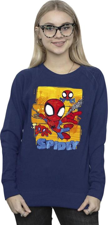 Actual product image Womens/Ladies Spidey And His Amazing Friends Flying Sweatshirt (XL)