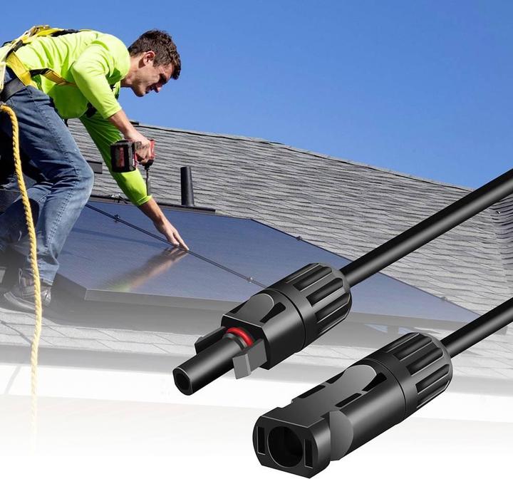 Immagine prodotto LogiLink Set di cavi di prolunga solare, da MC4/M a MC4/F, 6 mm², CU, 2 m (Cavo solare)