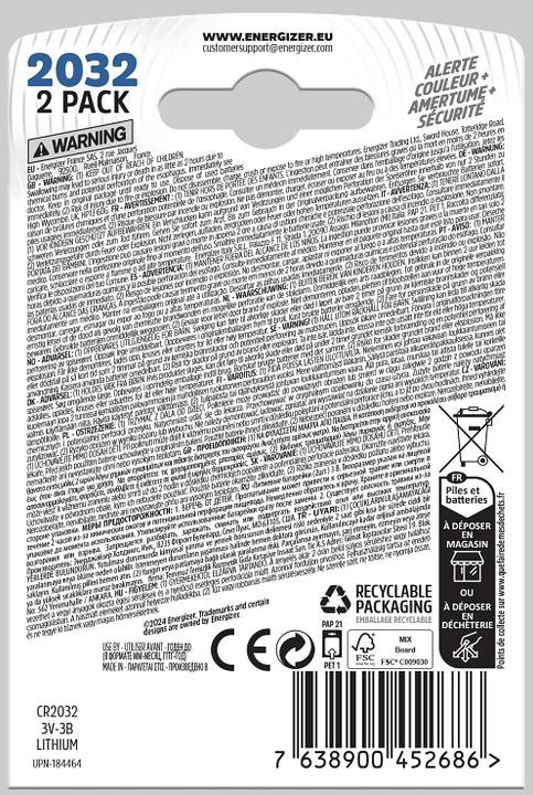 Produktbild Energizer CR2032 Ultimate Lithium (2 Stk., CR2032, 235 mAh)