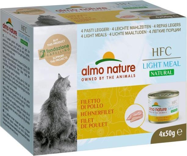 Produktbild Almo Nature HFC Light Meal Natural, Nassfutter mit Poulet für Katzen (4x50g) (Adult, 4 Stk., 200 g)