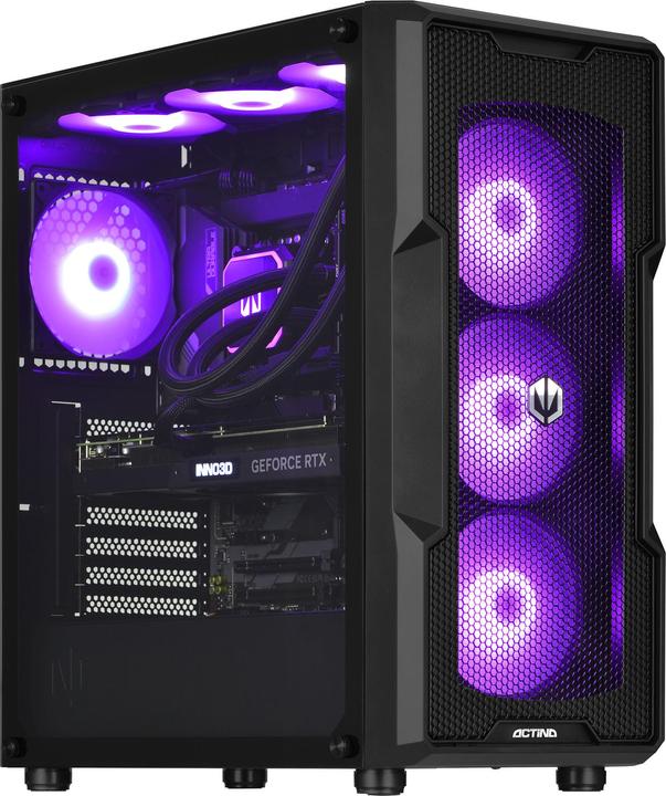 Produktbild Action Actina 5901443329077 PC i5-13600KF Midi Tower Intel® Core™ i5 32 GB DDR4-SDRAM 1000 GB SSD Schwarz (Intel Core i5-13600KF, 32 GB, 1000 GB, GeForce RTX 4070)