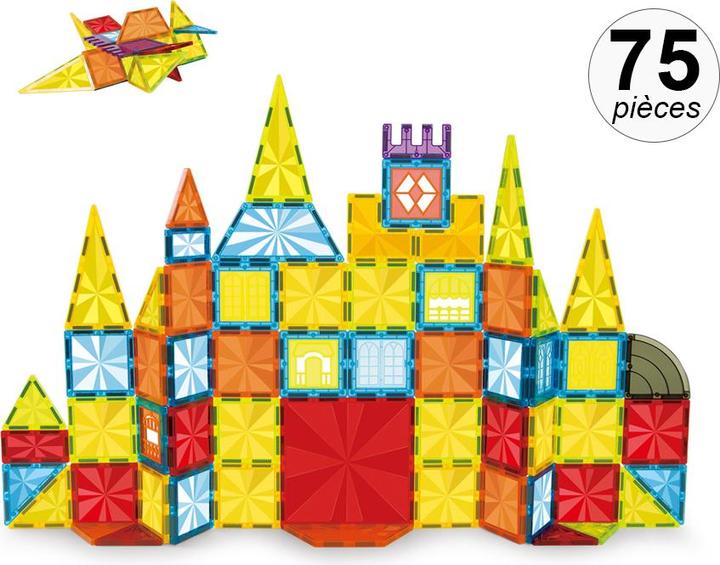 Actual product image VR Shinecon Magnetic construction kit, 75-piece set - Imagine L Multicoloured