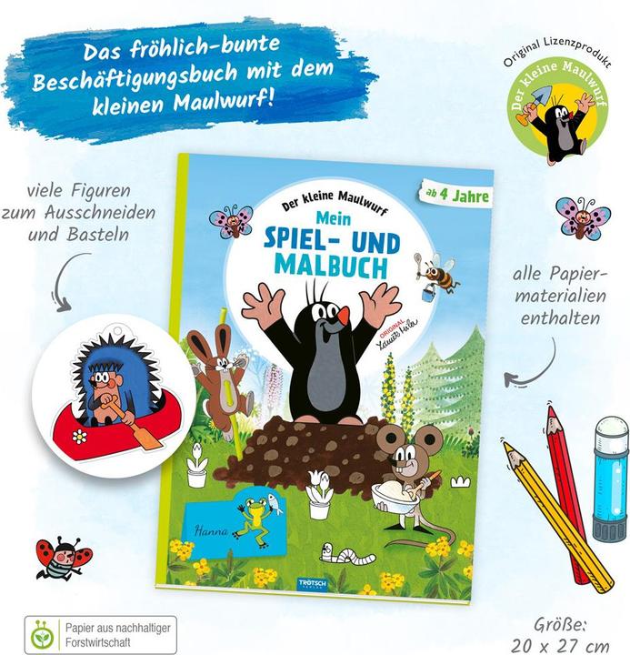 Immagine prodotto La piccola talpa Il mio libro da gioco e da colorare