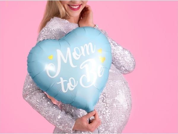 Produktbild Partydeco Folienballon Mom to be Blau