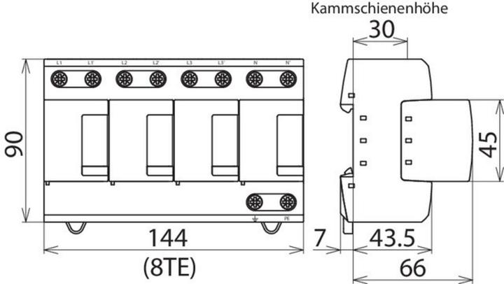 Produktbild Dehn SOEHNE Kombiableiter ventil TNS 255