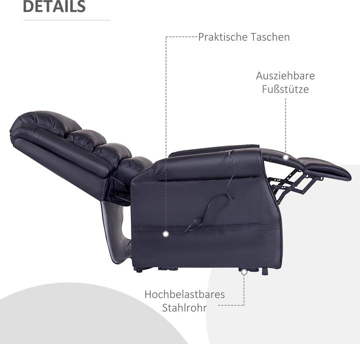 Actual product image Outsunny Armchair with stand-up aid
