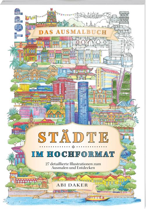 Actual product image Cities in portrait format - the colouring book