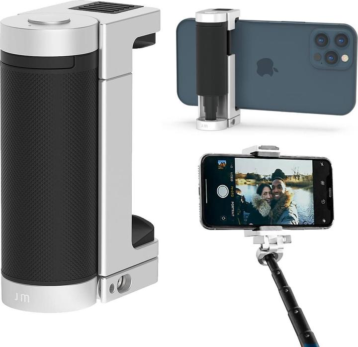 Immagine prodotto Just Mobile Shutter Grip 2 controllo intelligente della fotocamera per il tuo smartphone - Argento