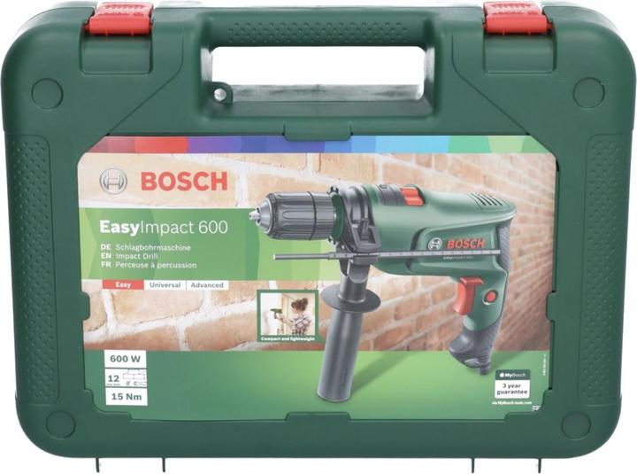 Produktbild Bosch Home & Garden Schlagbohrmaschine EasyImpact 600 mit Tragekoffer (Netzbetrieb)