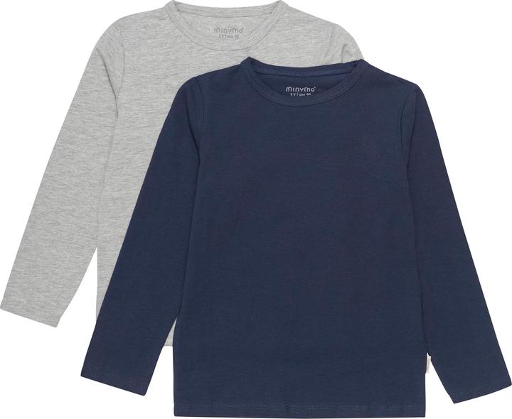 Immagine prodotto Minymo Maglietta Basic 34 L/S da bambino (confezione da 2) (122)