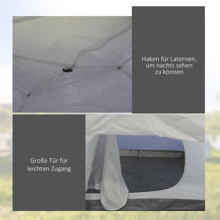 Produktbild Outsunny Campingzelt Polyester, Fiberglas Blau (3 Personen)