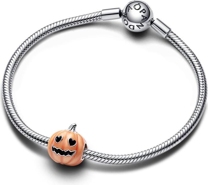 Image du produit Pandora Charm citrouille effrayante qui brille dans le noir (Argent 925, Émail)