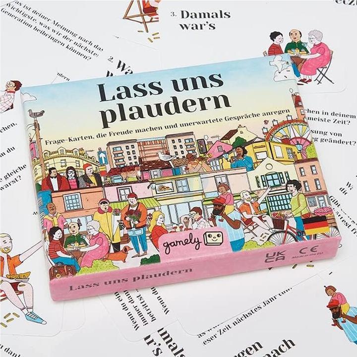 Actual product image Gamely Let's chat - question cards that make friends and stimulate unexpected conversations (German)