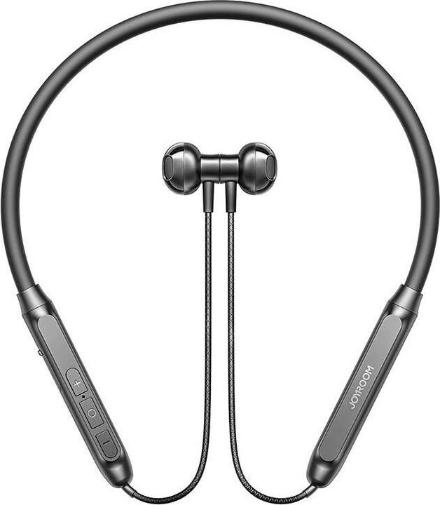 Actual product image Joyroom Magnetic Bluetooth Headphones Sport Neckband Earbuds 14.2mm - Black (30 h, Cable)