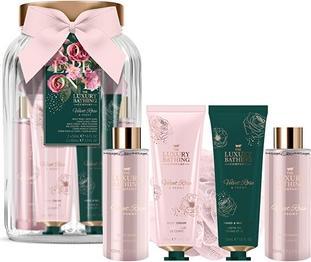 Immagine prodotto Grace Cole Set regalo per la cura del corpo in barattolo di vetro Rose Peony 5 pezzi (Set per la cura del corpo)