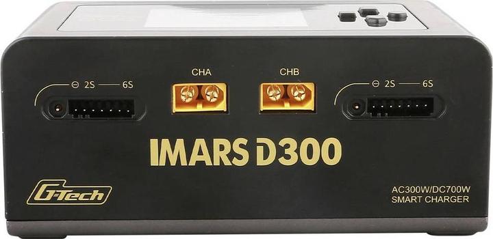Actual product image Gens Ace IMARS D300 G-Tech Channel AC/DC 300W/700W RC Battery Charger-EU Black