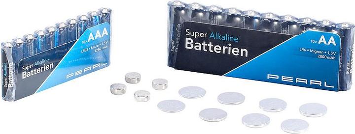 Produktbild Pearl Batterie-Set 32-teilig mit Alkaline- und Lithium-Zellen (32 Stk., AA)