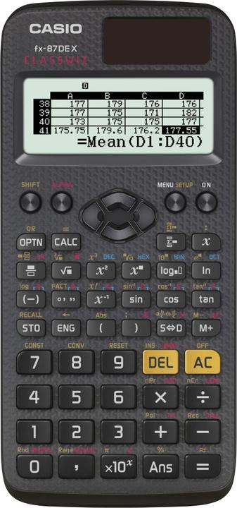 Casio FX-87DE X (Zonnecellen, Batterijen)