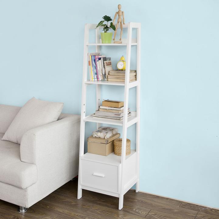 Image du produit SoBuy Étagère à échelle Blanc (44 x 20 x 160 cm)
