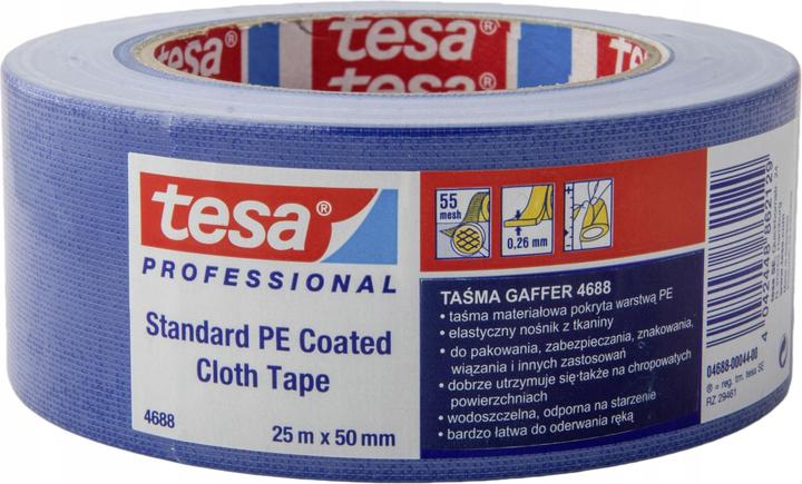 tesa PE-Rep.-Band 25m:50mm blau (50 mm)