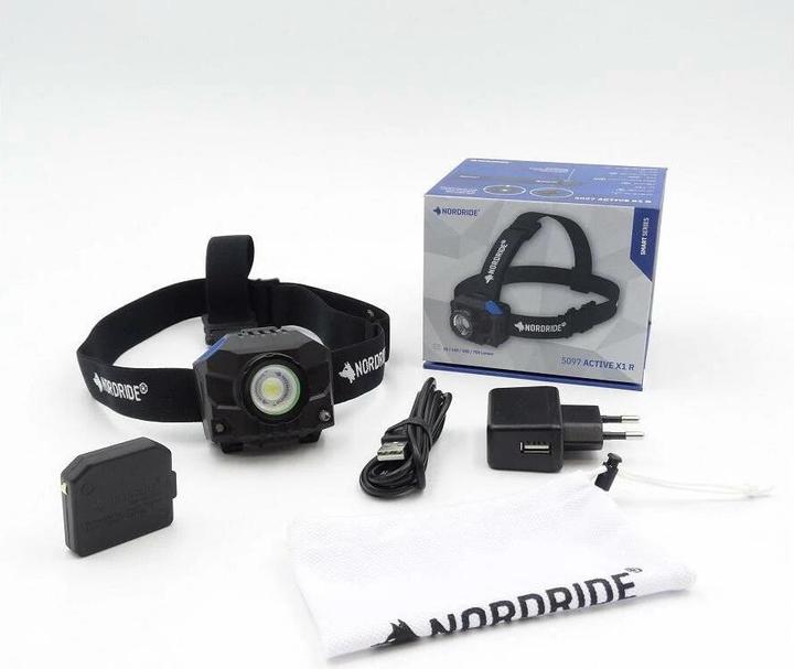 Produktbild Nordride Stirnlampe LED Active X1 R, 700 Lumen, IP65, Schwarz (700 lm)