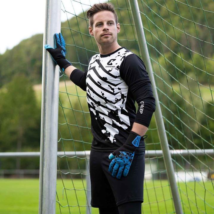 Produktbild Catch & Keep Trikot Protection Torwarttrikot Gr. 152 Weiss-Schwarz Fussball Torwart Shirt Oberteil (152)