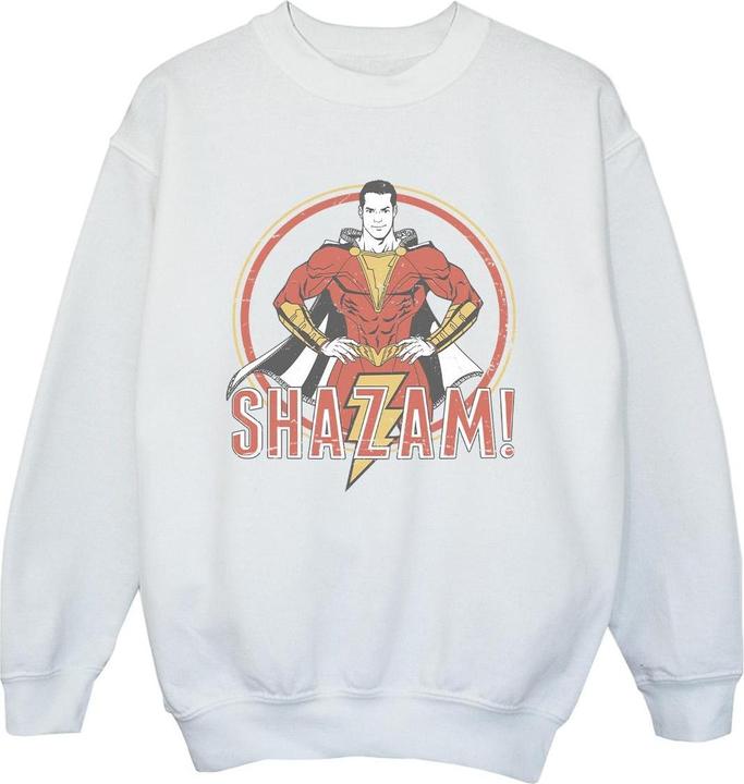 Shazam Retro Circle Distressed Sweatshirt Jungen