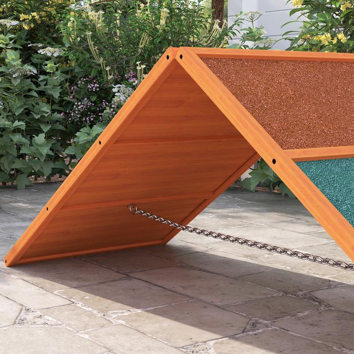 Produktbild PawHut Hunde Agility Steg Tannenholz Orange (Agility)