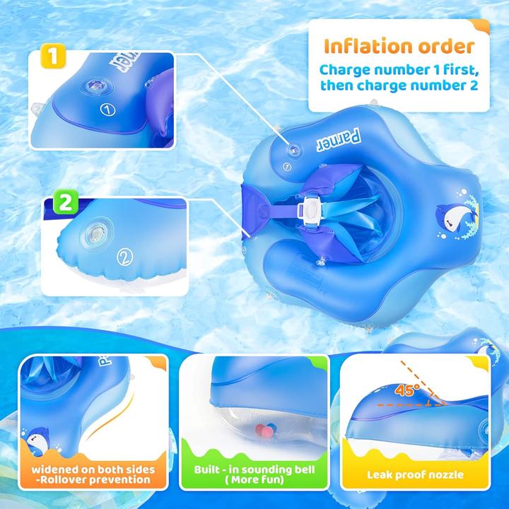 Produktbild Activity Board Schwimmring Baby mit UPF50+ Sonnendach, Schwimmhilfe Baby für den Pool, verstellbarer