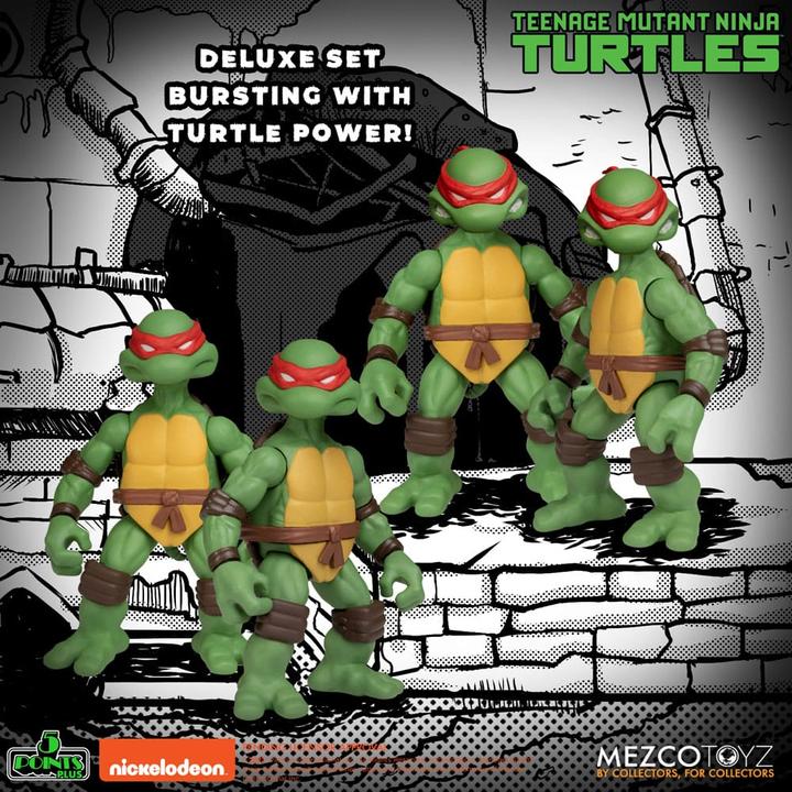 Immagine prodotto Mezco Toys Teenage Mutant Ninja Turtles Action Figures Teenage Mutant Ninja Turtles Deluxe Set 8 cm