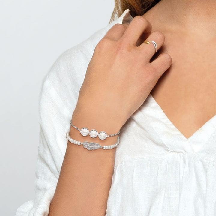 Actual product image Engelsrufer Bracelet Glory Feather (21 cm, 925 silver, Perle)