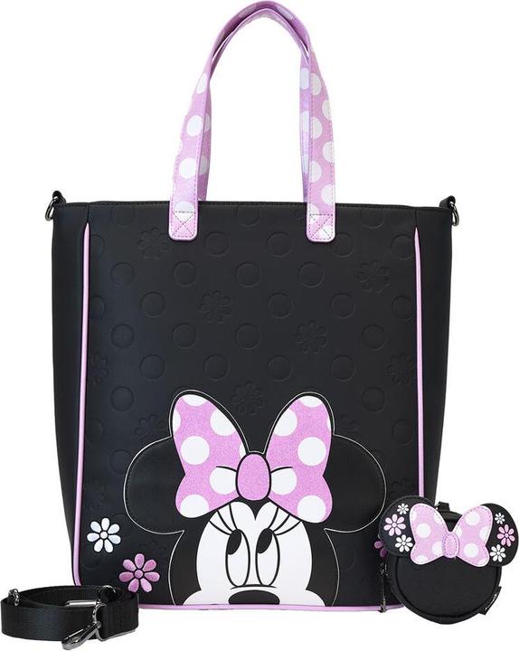 Loungefly Disney by Umhängetasche mit Geldbeutel Minnie Floral Rock the Dots