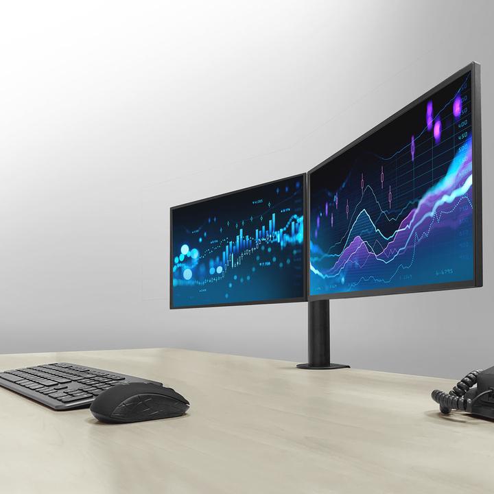 Image du produit Support de bureau pour écran, 2 écrans jusqu'à 32ö et 12 kg (Tables, 32")