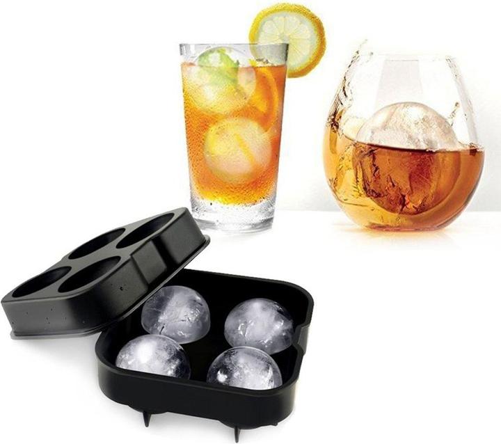 König Design XXL Ice Balls Eiskugelform Silikon Eiswürfelform Eiskugeln Whiskey Eisbälle Bar