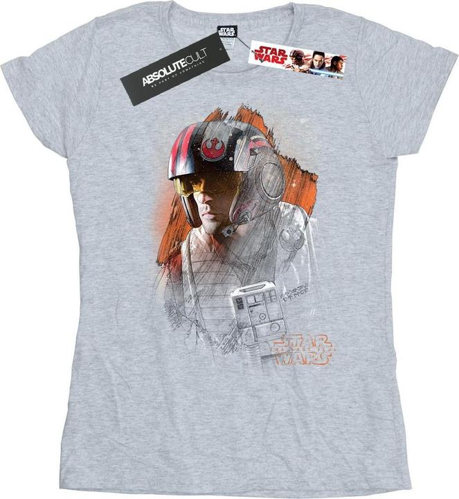 Immagine prodotto Star Wars The Last Jedi Poe Dameron Brushed Maglietta Donna (M)