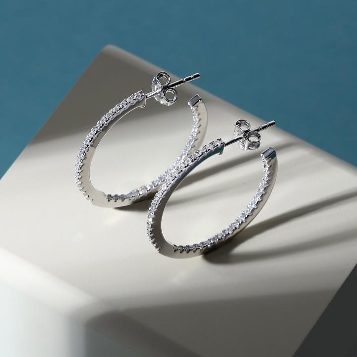 Immagine prodotto Morellato Tesori SAIW147 orecchini a cerchio in argento con zirconi (Argento 925)