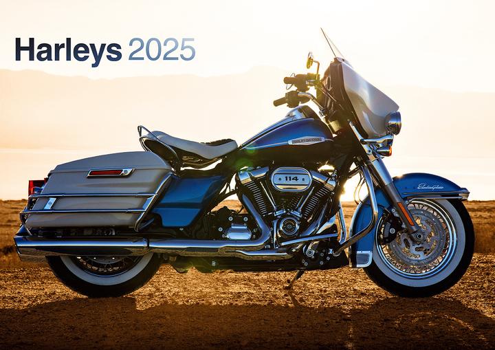 Harleys 2025 - The Harley Davidson Calendar (42 x 30 cm, Hardcover, German)