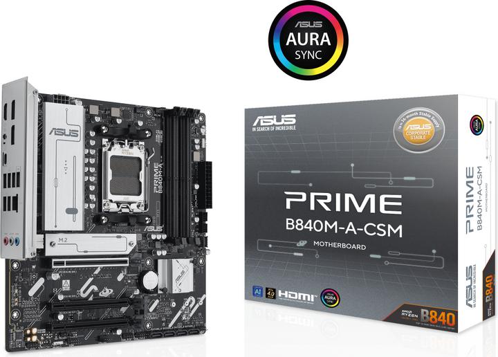 Actual product image ASUS PRIME B840M-A-CSM (AM5, AMD B840, mATX)