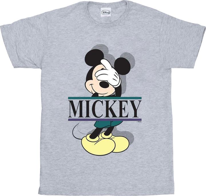 Actual product image Disney Womens/Ladies Mickey Mouse Letters Cotton Boyfriend T-Shirt (XL)