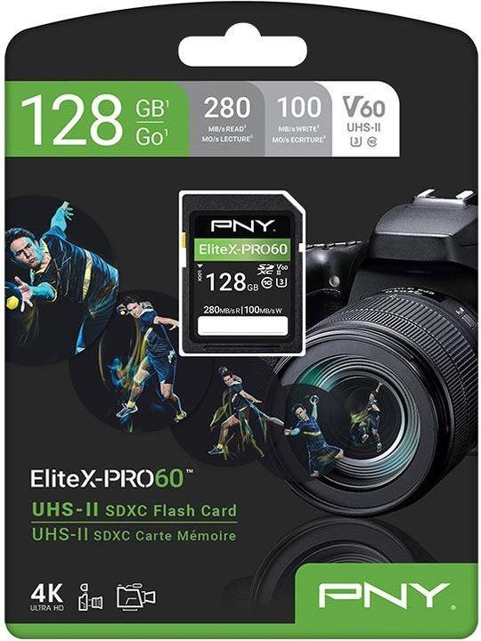 Immagine prodotto PNY Scheda SD XC 128GB X-PRO 60 Classe 10 UHS-II al dettaglio (128 GB, microSDXC, U3, UHS-II)