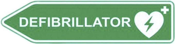 Actual product image MedX5 AED sign defibrillator location street sign (First aid set accessories)