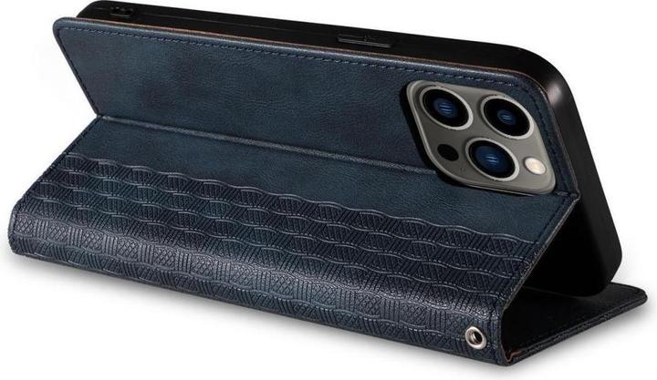 Immagine prodotto Hurtel Cinturino con magnete Custodia iPhone 14 Pro Flip Wallet Mini Lanyard Stand Blu (Apple iPhone 14 Pro)