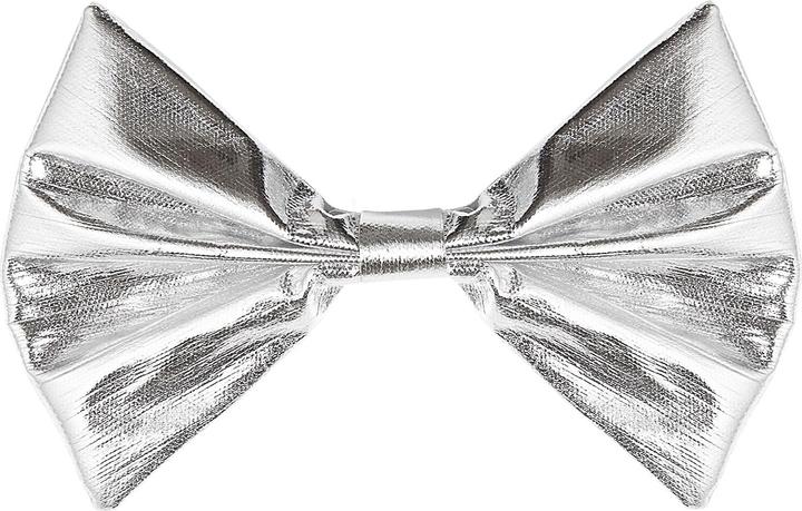 Actual product image Widmann Metallic silver bow tie