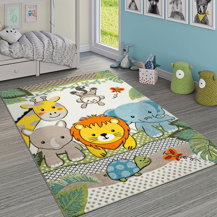 Produktbild Paco Home Kinder-Teppich Kinderzimmer Elefant Wolke (120 x 160 cm)
